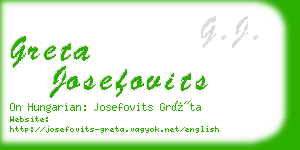 greta josefovits business card